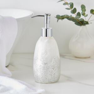 Glam Crackle Silver Lotion Dispenser Silver