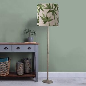 Solensis Floor Lamp with Silverwood Shade Silverwood Apple Green
