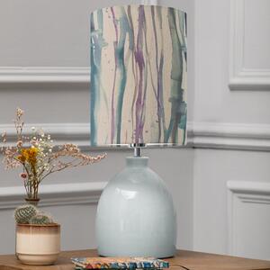 Leura Table Lamp with Falls Shade Falls Indigo Blue