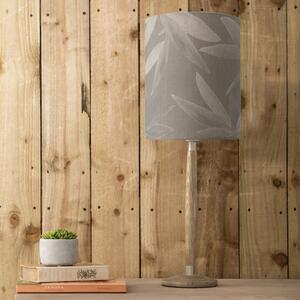 Solensis Table Lamp with Silverwood Shade Silverwood Light Grey