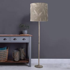 Solensis Floor Lamp with Silverwood Shade Silverwood Light Grey