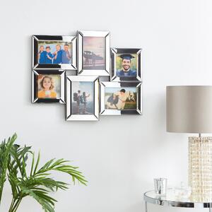 Mirrored Photo Frame Silver