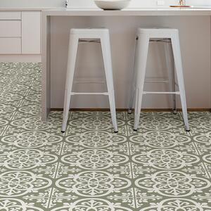 Floorpops Gothic Sage Self Adhesive Floor Tiles Green