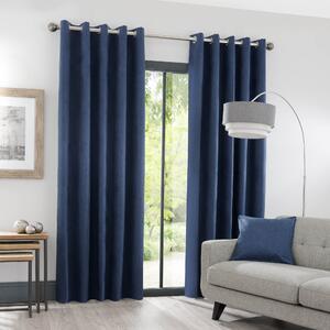 Luna Brushed Blackout Eyelet Curtains