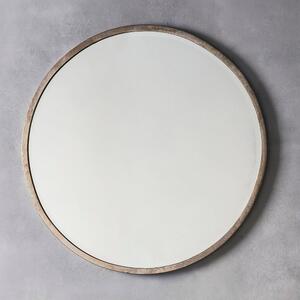 Henty Round Wall Mirror, 80cm Silver