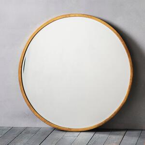 Henty Round Wall Mirror, 80cm Gold Effect