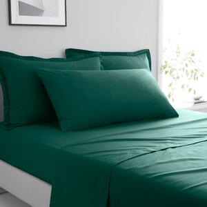 Pure Cotton Bolster Pillowcase Green