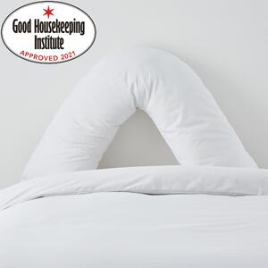 Non Iron Plain Dye White V-Shaped Pillowcase White
