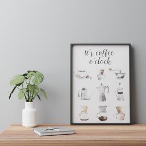 Coffee Boxed Canvas White, Grey and Black
