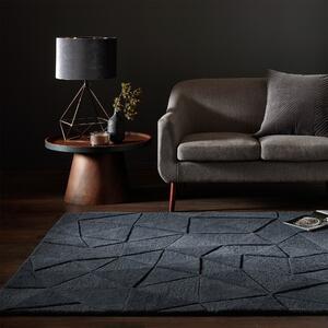 Shard Geometric Wool Rug Charcoal