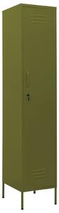 Locker Cabinet Olive Green 35x46x180 cm Steel