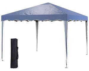 Outsunny Pop Up Gazebo 3 x 3m, Outdoor Party Tent with Carry Bag for Camping, Blue