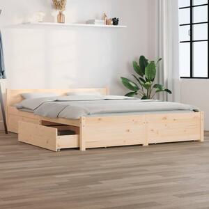 Bed Frame with Drawers 135x190 cm Double