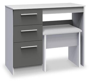Blakely White & Grey Two Tone Dressing Table with Stool | Roseland