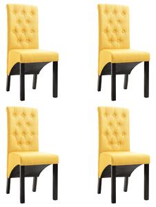 276977 Dining Chairs 4 pcs Yellow Fabric(2x248992)