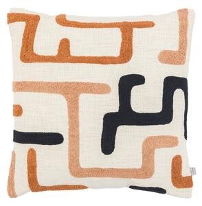 Arul Embroidered 45cm x 45cm Filled Cushion Nutmeg