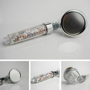 Showery® 3 Mode High Pressure & Water Softening Shower Head, NEW! 3-Layer Stone Filter / With Shower Hose