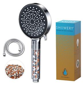 Showery® EcoFlow 2.0 - Best Shower Head For Low Water Pressure, 3 in 1 Value Pack / Without Shower Hose