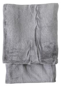 Rolled 140cm x 180cm Flannel Fleece Throw Silver