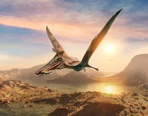 Art Print Pterosaur scene 3D illustration, Warpaintcobra