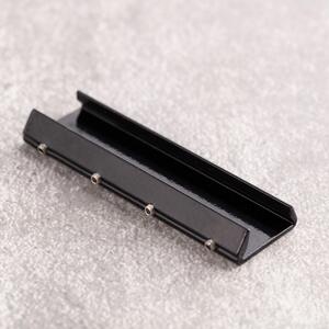 TS aluminium rail connector black 1 pcs