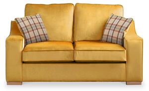 Dover Velvet Fabric 2 Seater Sofa Bed | Teal, Mustard & Powder