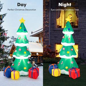 Costway 180cm Inflatable Christmas Tree Tall Blow up X-mas Tree with LED Lights