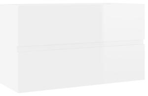 Sink Cabinet High Gloss White 80x38.5x45 cm Engineered Wood