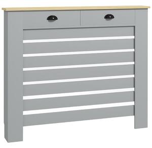 HOMCOM 95.5H x 111Wcm Radiator Cover, with Drawer - Grey Aosom UK