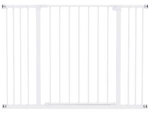 PawHut Pressure Fitted Pet Dog Safety Gate Metal Fence Extending 72-107cm Wide Aosom UK