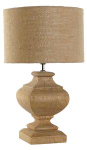 Desk lamp Home ESPRIT Natural Jute Wood 50 W 220 V 36 x 36 x 58 cm