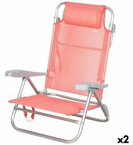 Folding Chair Aktive 47 x 82 x 49 cm Flamingo (2 Units)