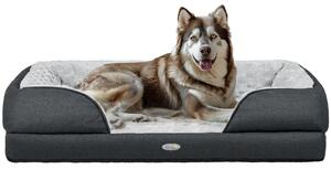 PawHut Calming Dog Bed Pet Mattress w/ Removable Cover, Anti-Slip Bottom, for Large Dogs, 120L x 80W x 22Hcm - Charcoal Grey Aosom UK