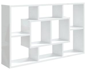 Wall Shelf High Gloss White 85x16x52.5 cm Engineered Wood