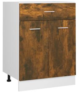Drawer Bottom Cabinet Smoked Oak 60x46x81.5 cm Engineered Wood