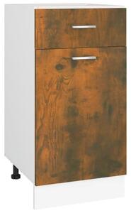 Drawer Bottom Cabinet Smoked Oak 40x46x81.5 cm Engineered Wood