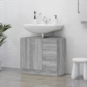 Sink Cabinet Grey Sonoma 63x30x54 cm Engineered Wood
