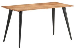 Dining Table with Live Edges 140x60x75 cm Solid Acacia Wood
