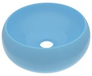 Luxury Wash Basin Round Matt Light Blue 40x15 cm Ceramic