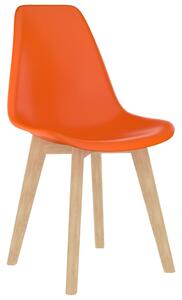 Dining Chairs 6 pcs Orange Plastic