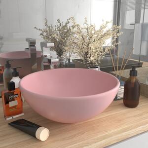 Luxury Bathroom Basin Round Matt Pink 32.5x14 cm Ceramic