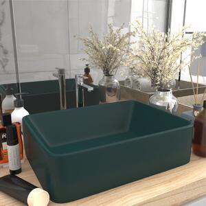 Luxury Wash Basin Matt Dark Green 41x30x12 cm Ceramic