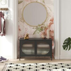 Luna Fluted Low Sideboard, Glass