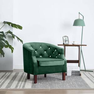 247011 Armchair Velvet Upholstery 65x64x65 cm Green
