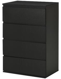 HOMCOM Chest of Drawers, 4-Drawer Storage Cabinets, Modern Dresser, Storage Drawer Unit for Bedroom
