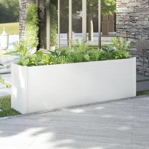 Garden Planter White 200x50x70 cm Solid Pinewood