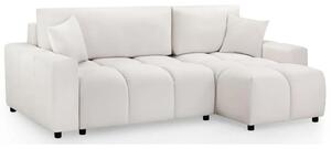 Lufkin Fabric Right Hand Corner Sofa Bed In Beige