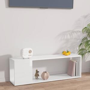 TV Cabinet High Gloss White 100x24x32 cm Engineered Wood