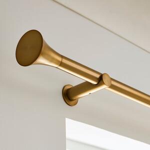 Flush Trumpet Fixed Metal Curtain Pole with Rings