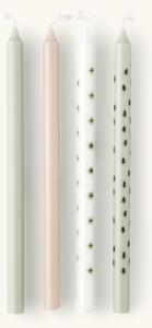 Candles 20 cm - 1.2 x 20 cm. 4 pcs. - Dusty Green - Søstrene Grene